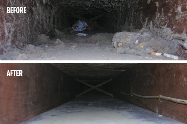 Before and After Air Duct Cleaning